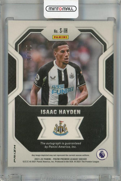 2021-22 Panini Prizm Premier League Isaac Hayden Signatures Gold CHOICE PRIZM #28 Auto10/10(*last number) Newcastle United