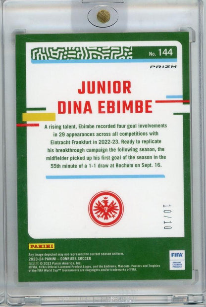 2023-24 DONRUSS SOCCER Junior Dina Ebimbe 10/10 Eintracht Frankfurt