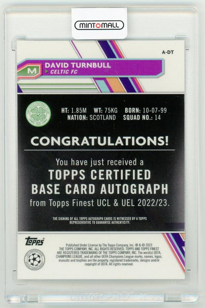 2022-23 Topps Finest UEFA Club Competitions David Turnbull AutographsA-DT Celtic FC