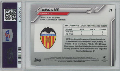2019 Topps Chrome UCL Kang-In Lee #99PSA10 Valencia CF