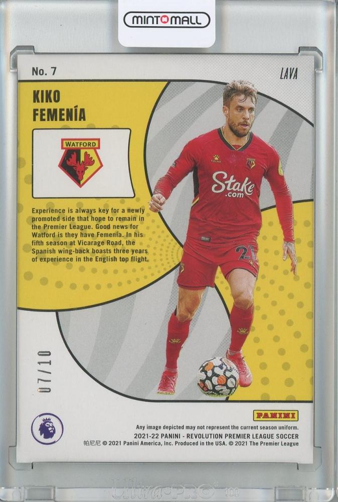 2021-22 Panini Revolution Premier League Soccer Kiko Femenia Lava/#707/10 Watford FC