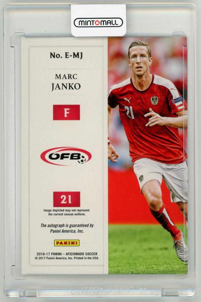 2016-17 PANINI Aficionado Endorsements Autographs Base card featuring Marc Janko numbered 63 out of 75