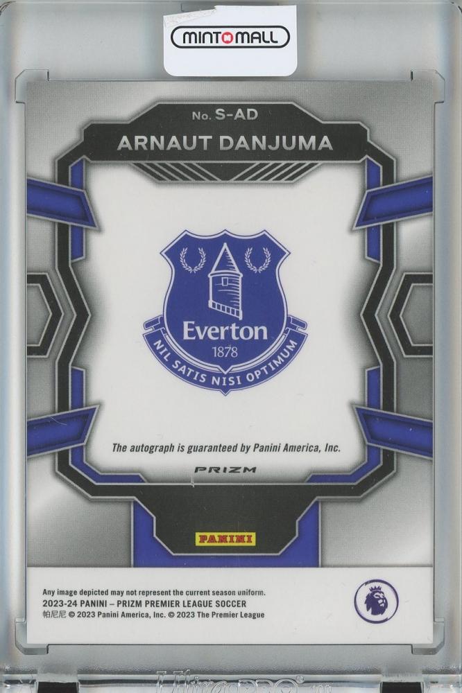 2023-24 Panini Prizm Premier League Arnaut Danjuma Signature/Red Stars Prizms/#S-AD Everton