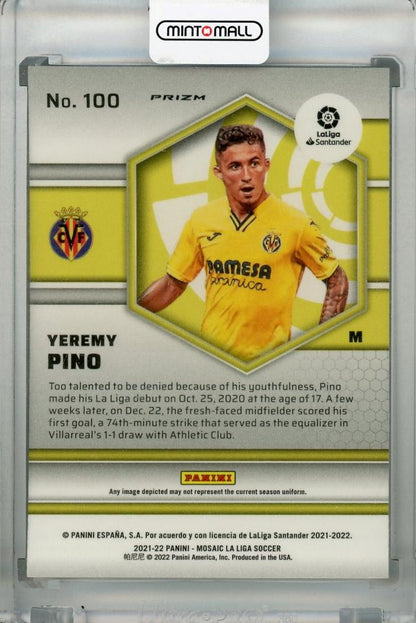 2021-22 Panini Mosaic La Liga Villarreal CF Yeremy Pino Base Mosaic Rookie Card Parallel