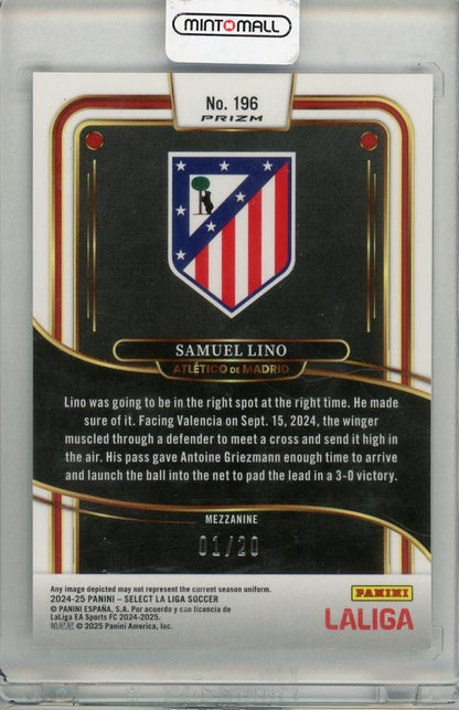2024-25 PANINI SELECT LA LIGA Samuel Lino #196 White01/20 ATLETICO De MADRID
