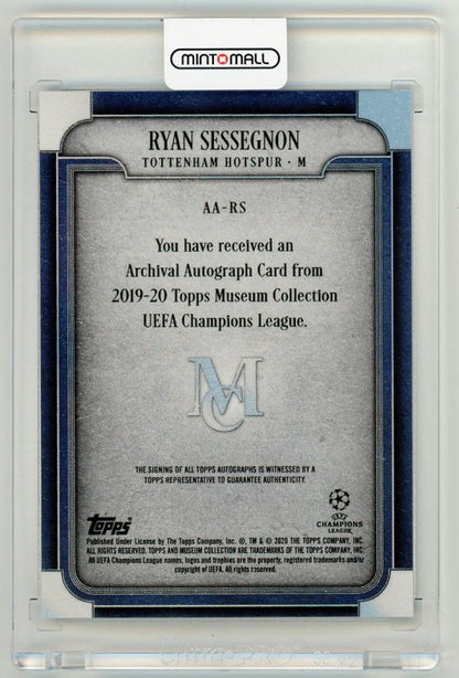 2019-20 TOPPS Museum Collection UEFA Champions League Ryan Sessegnon Archival Autographs card 99 of 250 Tottenham Hotspur