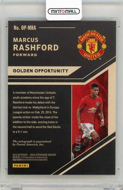 2019-20 Panini Gold Standard Marcus Rashford Golden Opportunity Autographs3/25 Manchester United