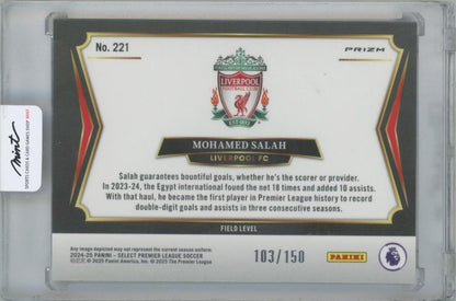 2024-25 PANINI Select English Premier League Camo #221 / MOHAMED SALAH(Liverpool FC) 103/150