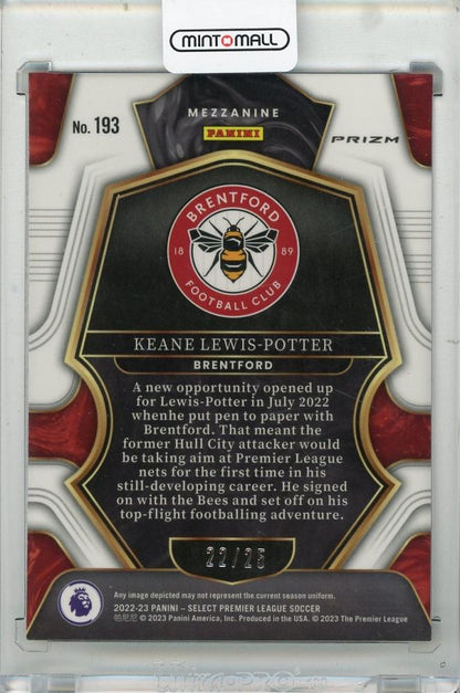 2022-23 PANINI Select English Premier League Keane Lewis-Potter Orange Ice #19322/25 Brentford