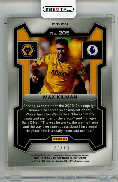 2023-24 PANINI Prizm English Premier League Max Kilman Breakaway Prizms Red #20527/49 Wolverhampton Wanderers