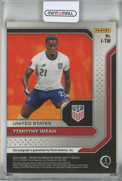 2022 Panini Prizm World Cup Soccer Timothy Weah INK #I-TW Auto United States