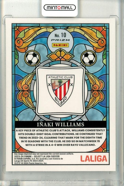 2023-24 Panini Select La Liga Soccer Inaki Williams #10 Stained Glass Athletic Club Bilbao