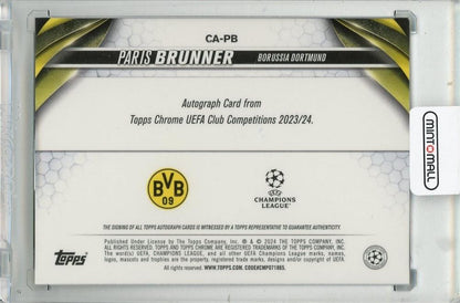 2023-24 TOPPS Crystal Premium UEFA Champions League Paris Brunner Crystal Autographs Green #CAPB03/99 Borussia Dortmund