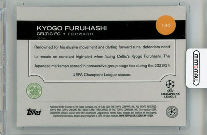 2024-25 TOPPS Chrome UEFA Club Competitions Kyogo Furuhashi Blue Refractors #140101/150 Celtic FC