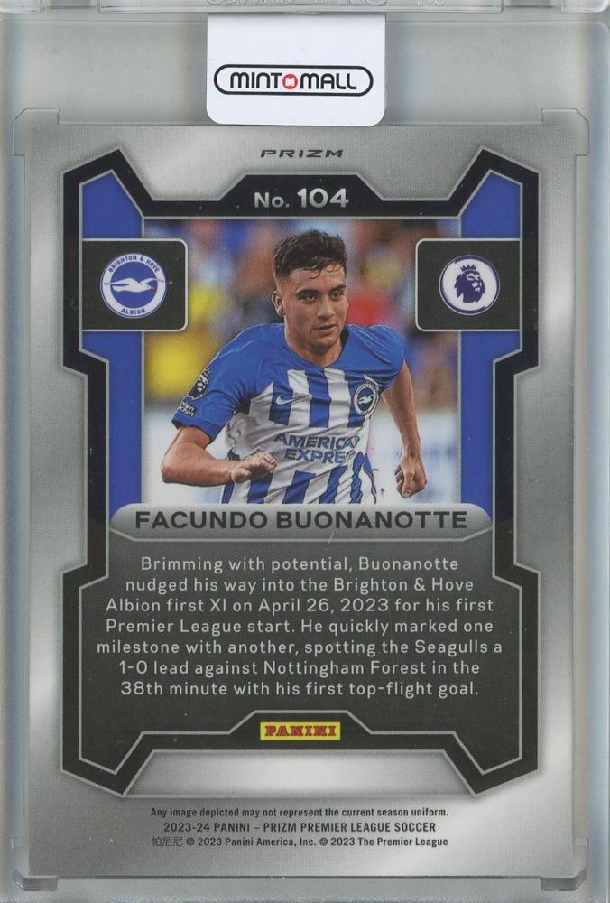 2023-24 Panini Prizm English Premier League Facundo Buonanotte Prizms Genesis #104 Brighton & Hove Albion