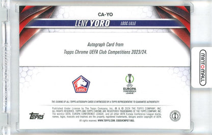 2023-24 Topps Chrome UEFA Leny Yoro Autographs / RC