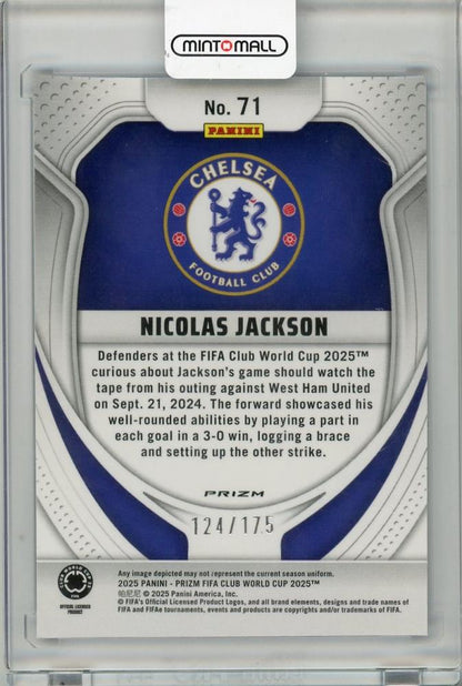 2025 PANINI PRIZM FIFA CLUB WORLD CUP Nicolas Jackson Blue Ice Prizms #71124/175 ChelseaFC