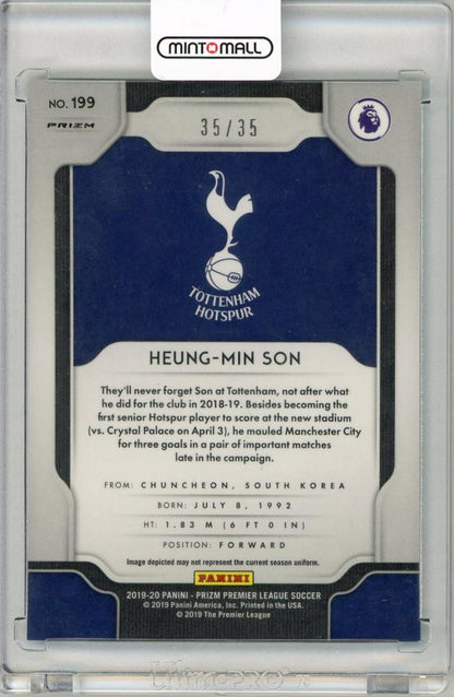 2019-20 Panini Prizm Premier League Soccer Heung-Min Son Teal Breakaway Prizms 35/35 Tottenham Hotspur