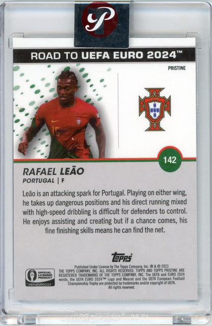 2023 Topps Pristine Road to Euro 2024 Rafael Leao Gold Refractors 48/50 Portugal