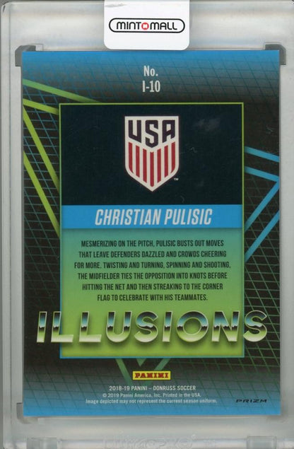 2018-19 Donruss United States Christian Pulisic Illusions Silver Parallel version trading card