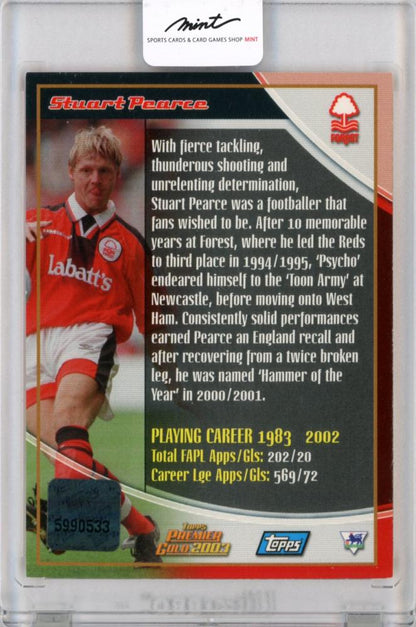 2003 Topps Premier Gold Stuart Pearce Autographs Card with Handwritten Signature