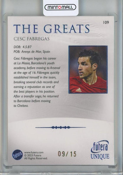 2023 FUTERA UNIQUE Cesc Fabregas The Greats09/15 Spain