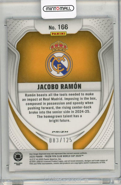 2025 PANINI PRIZM CLUB WORLD CUP Jacobo Ramon Purple Prizm#166083/125 Real Madrid