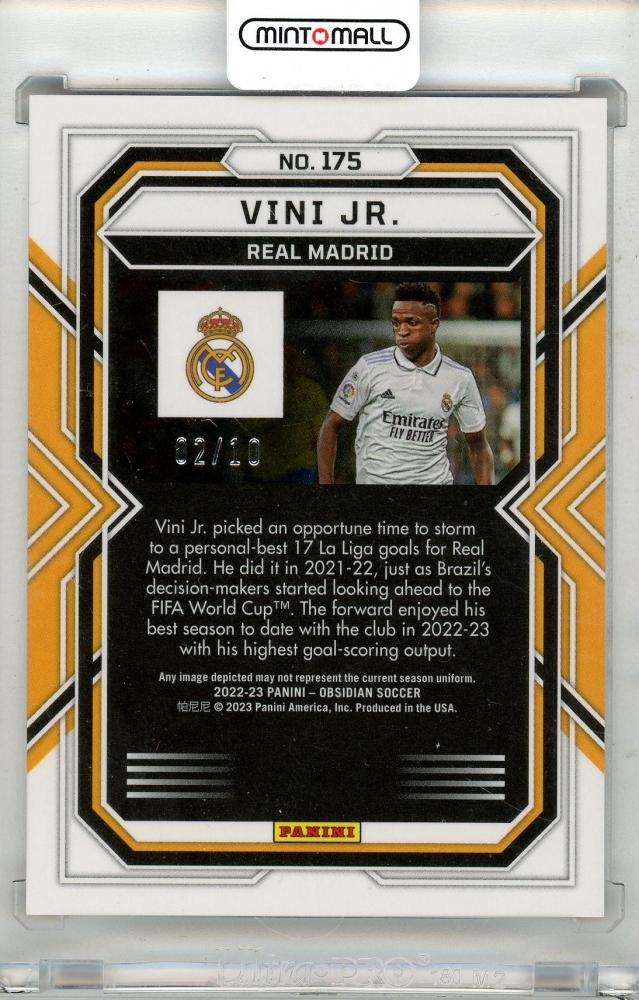 2022-23 Panini Obsidian Vini Jr. Asia Red Flood 02/10