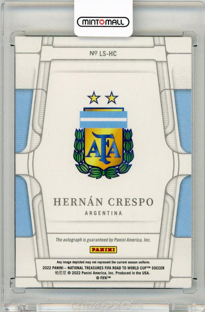 2022 Panini National Treasures Road to World Cup Hernan Crespo Sapphire Autographs 31/49 Argentina