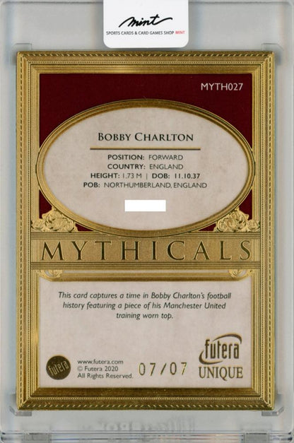2020 Futera Unique Bobby Charlton MYTHICALS 7/7 collectible trading card