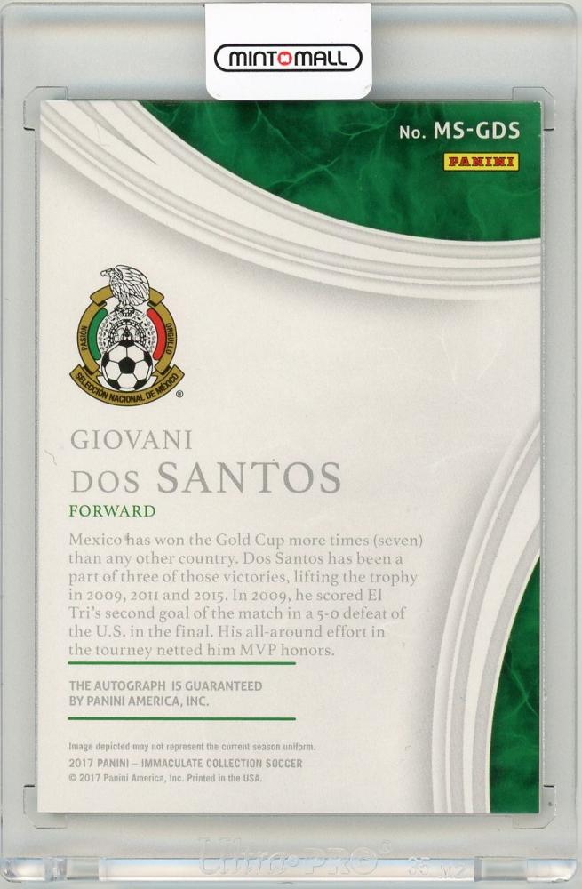 2017 Panini Immaculate Collection Giovani Dos Santos Marquee Signatures Sapphire Parallels 16/35 Mexico