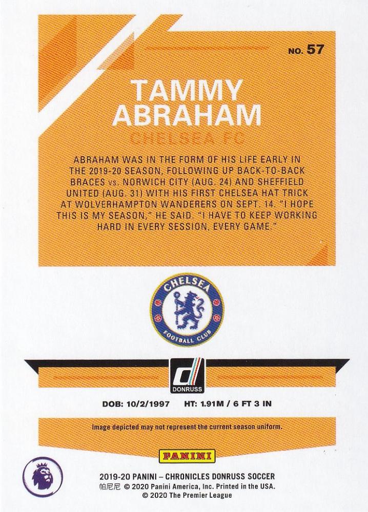 2019-20 Panini Chronicles Tammy Abraham Chelsea FC Red Parallel card serial 38 of 99