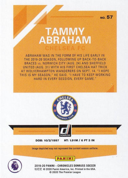 2019-20 Panini Chronicles Tammy Abraham Chelsea FC Red Parallel card serial 38 of 99