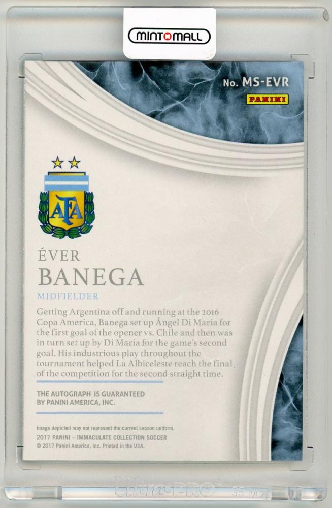 2017 Panini Immaculate Collection Ever Banega Marquee Signatures Sapphire Parallels10/35 Argentina
