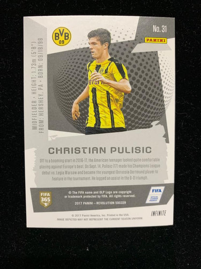 2017 Panini Revolution Borussia Dortmund Christian Pulisic Base Infinite parallel version card