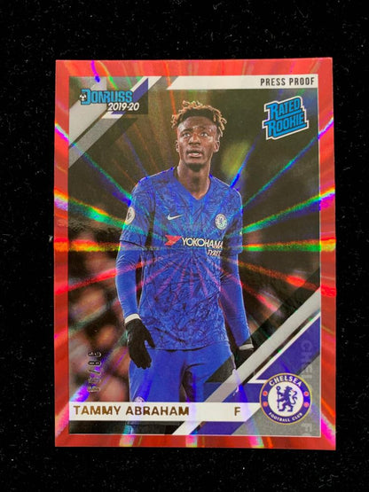 2019-20 Panini Chronicles Tammy Abraham Chelsea FC Red Parallel card serial 38 of 99