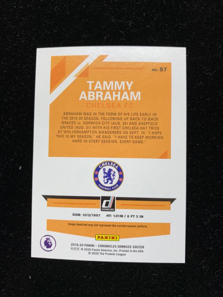 2019-20 Panini Chronicles Tammy Abraham Chelsea FC Red Parallel card serial 38 of 99