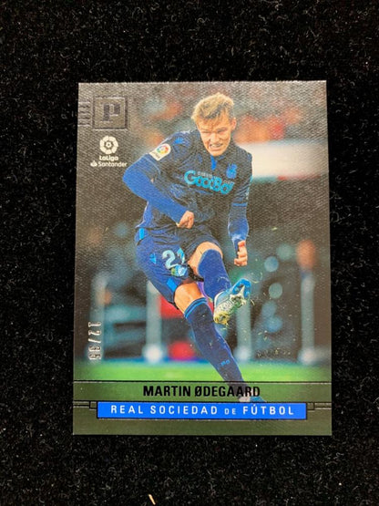 2019-20 Panini Chronicles La Liga Canvas Parallel Martin Odegaard Real Sociedad card numbered 12 out of 35