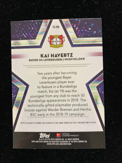 2018-19 Topps Chrome Bundesliga Bayer 04 Leverkusen Kai Havertz Future Stars trading card