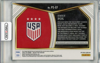 2023-2024 PANINI SELECT FIFA EMILY FOX AUTO USA