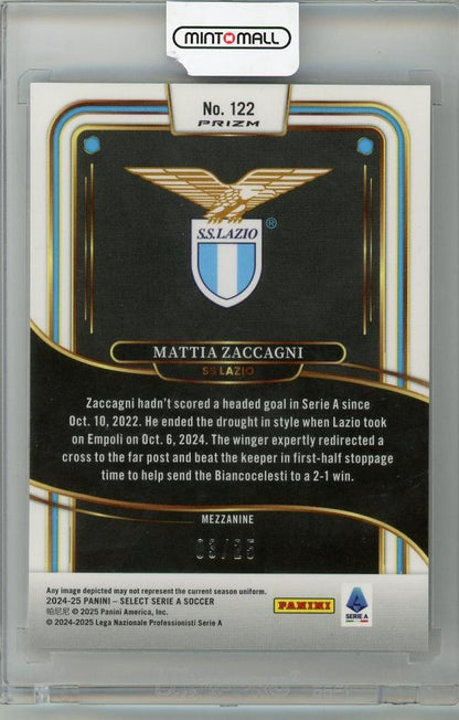 2024-2025 PANINI SELECT SERIE A Mattia Zaccagni #12203/25 SS LAZIO
