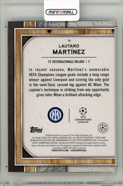 2023-24 Topps Museum Collection UEFA Champions League soccer Lautaro Martinez Amethyst37/99 FC Internazionale Milano