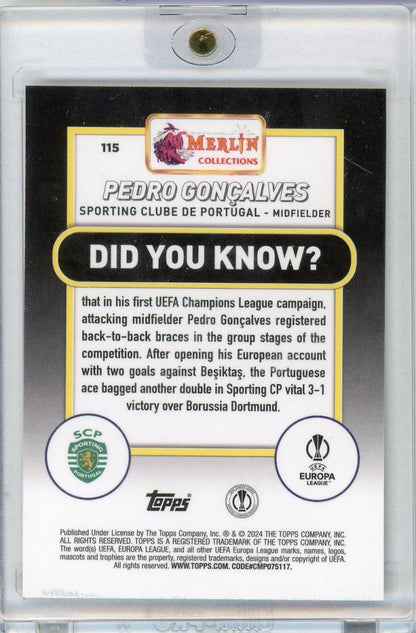 2023-24 Topps MERLIN Pedro Goncalves 167/299 Sporting Clube De Portugal