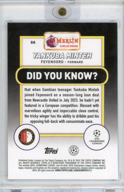 2023-24 Topps MERLIN Yankuba Minteh 011/150 Feyenoord