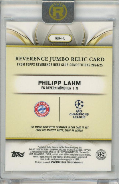 2024-25 TOPPS Reverence UEFA Club Competitions Philipp Lahm Reverence Jumbo Relic #RJRPL17/25 FC Bayern Munchen