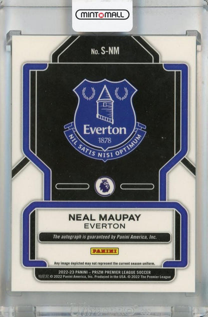 2022-23 Panini Prizm Premier League Neal Maupay Signatures #33 Auto *minor stain on back Everton