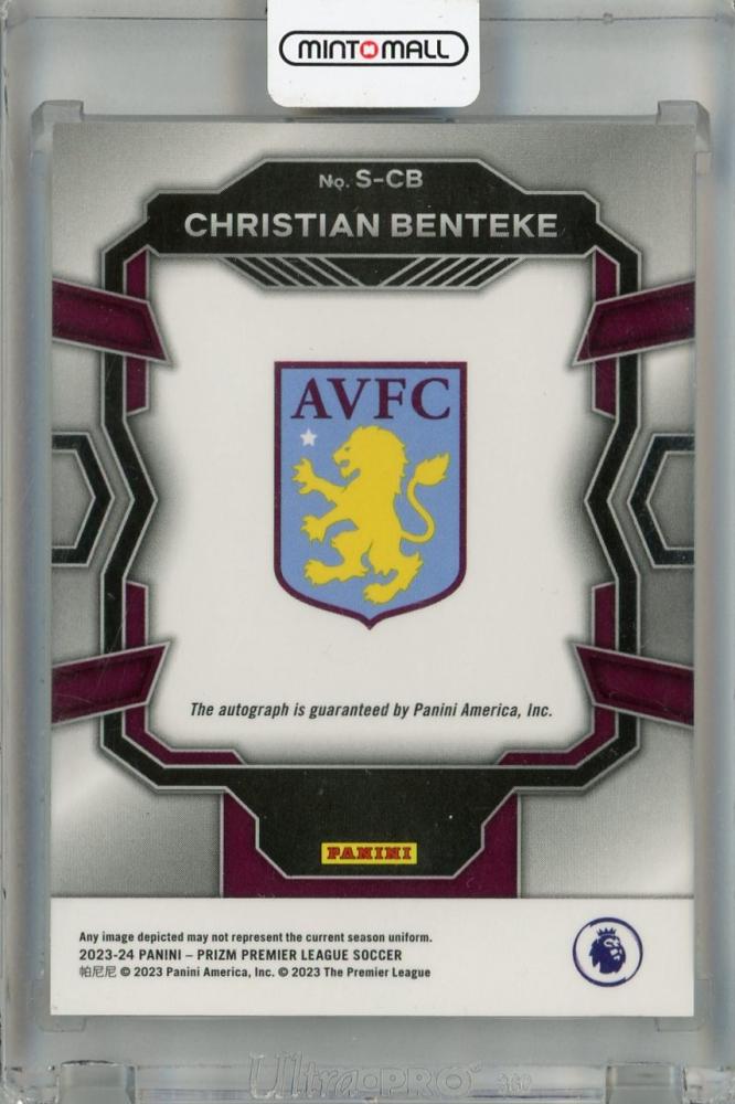 2023-24 Panini Prizm Premier League Christian Benteke Signatures #3 Auto Aston Villa
