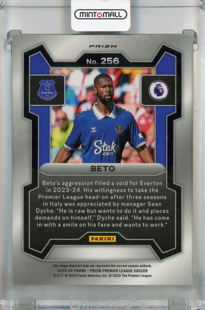 2023-24 Panini Prizm Premier League Beto Snakeskin Prizms #256 *minor dent on back* Everton