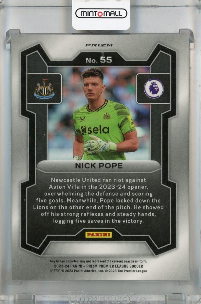 2023-24 Panini Prizm Premier League Nick Pope Genesis Prizms #55 *minor stain on back Newcastle United