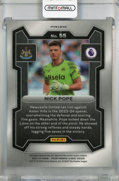 2023-24 Panini Prizm Premier League Nick Pope Genesis Prizms #55 *minor stain on back Newcastle United